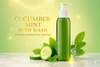 Cucumber Mint Body Wash - Succes' Soaps & Skincare LLC